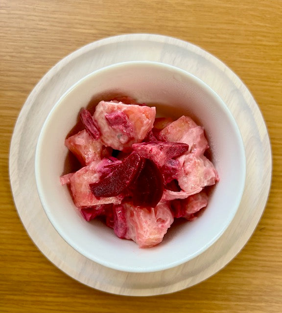 【ビーツ】レンジで簡単!ビーツの鮮やかポテトサラダ